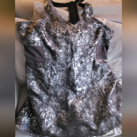 2/$40 Gorgeous Mblm Tess Holiday black and silver dress. Size 24 - Picture 2 of 5